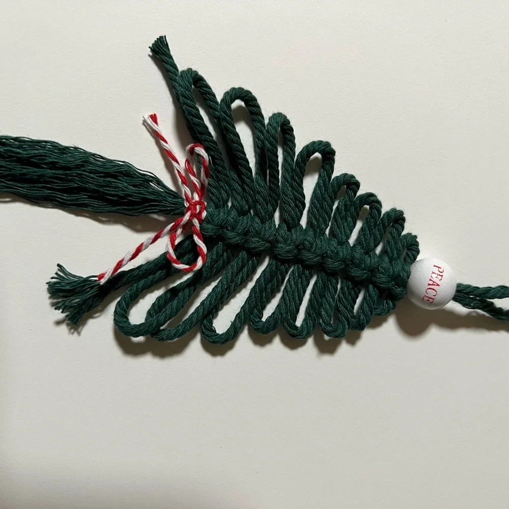 Macrame Christmas tree ornaments